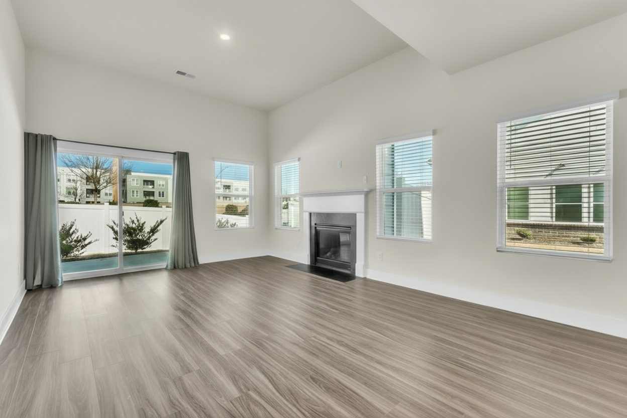 Virtual staging before — empty living room
