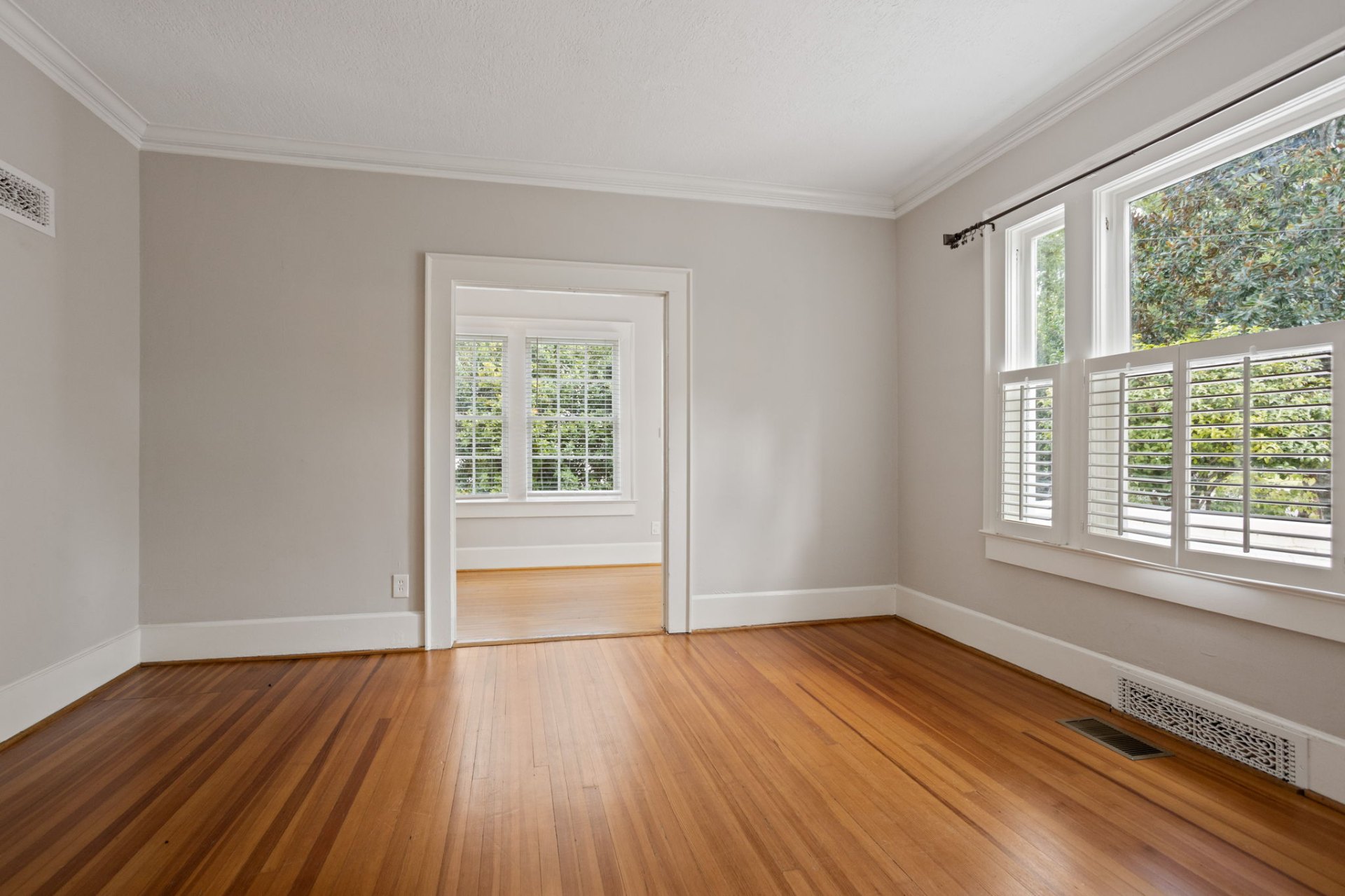 Empty room before staging as office