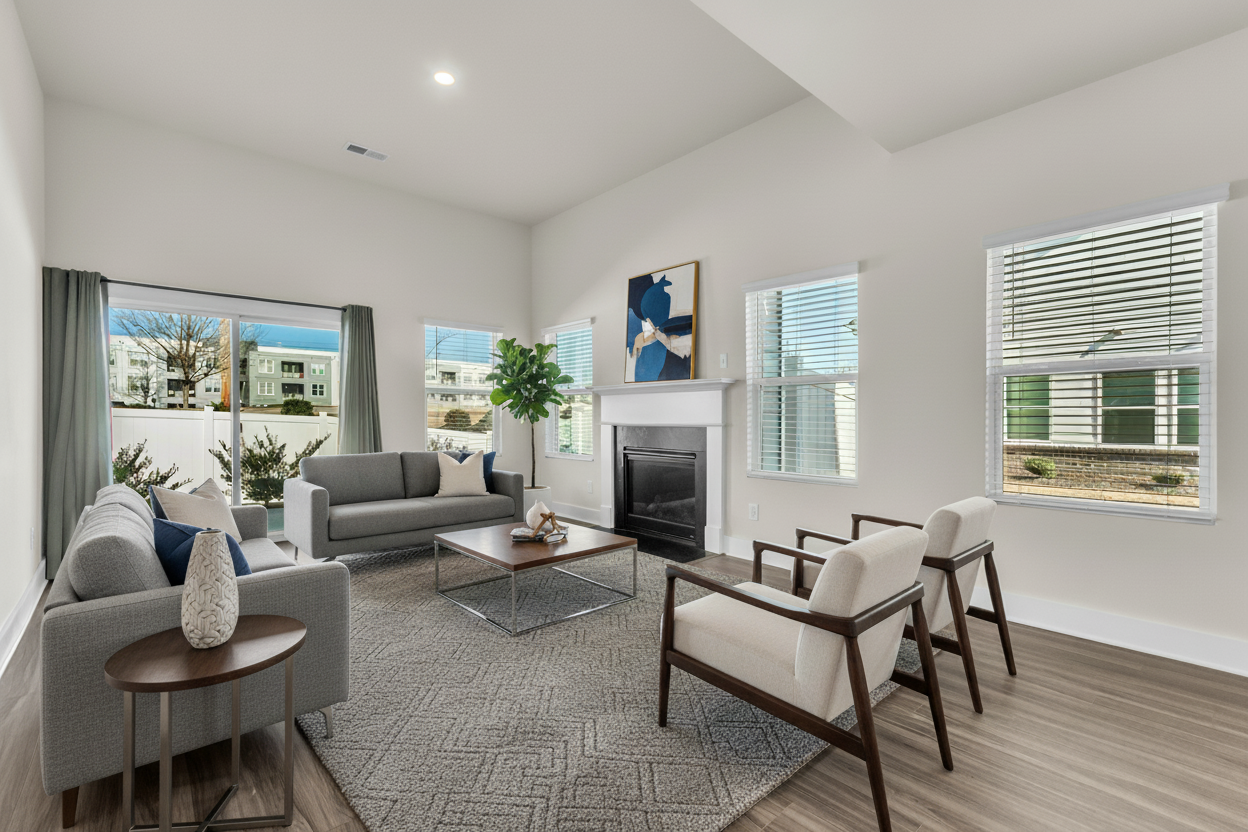 Contemporary staging style example — sleek modern furniture