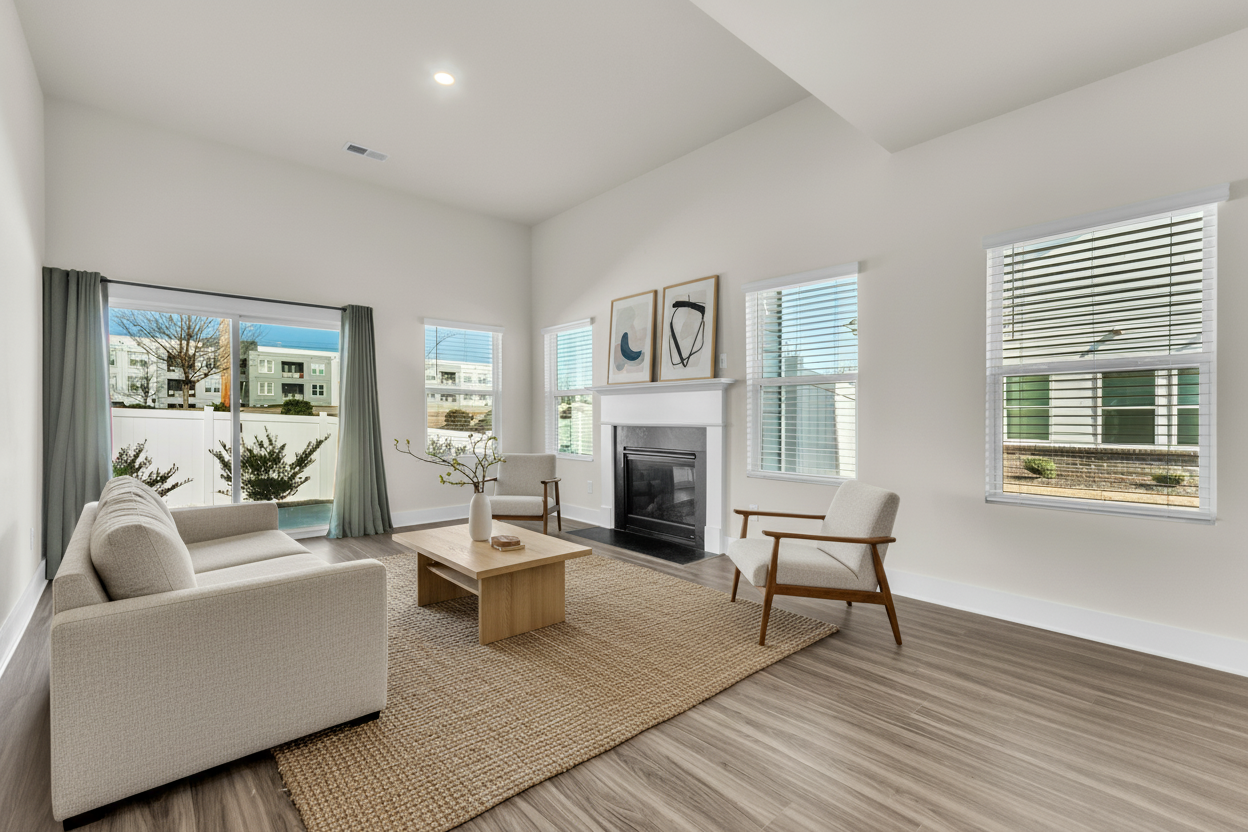 Japandi staging style example — Japanese minimalism meets Scandinavian warmth