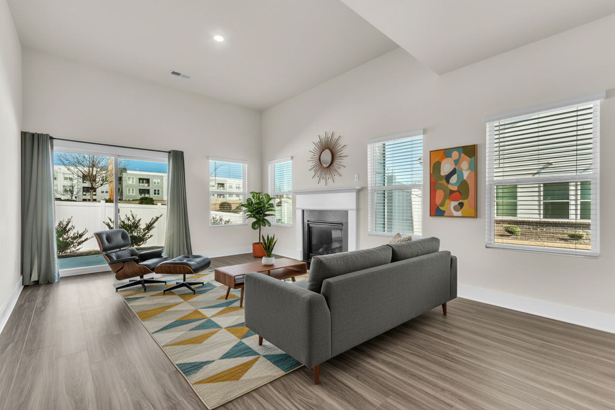 Mid-Century Modern staging style example — iconic retro furniture