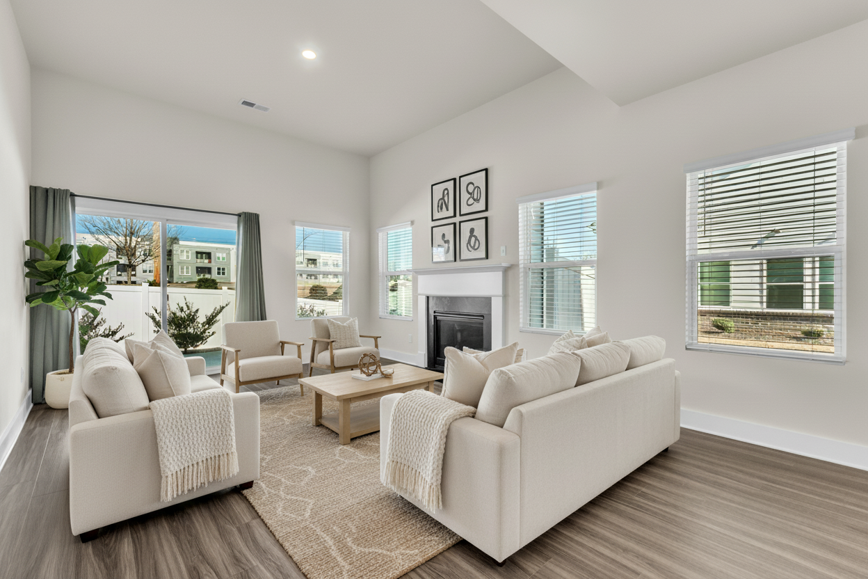 Scandinavian staging style example — clean lines and minimal design